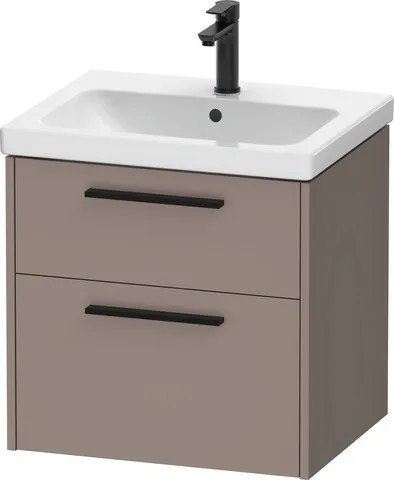 Duravit Waschtischunterschrank Wandhängend „D-Code“ 58,4 × 55,5 × 46 cm in Basalt Matt