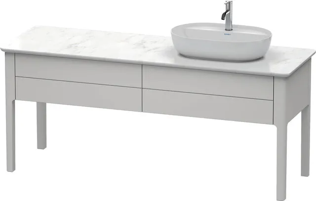 Duravit Waschtischunterschrank bodenstehend „Luv“ 173,3 × 74,3 × 57 cm Nordic Weiß Seidenmatt Duravit Waschtischunterschrank bodenstehend „Luv“ 173,3 × 74,3 × 57 cm Nordic Weiß Seidenmatt