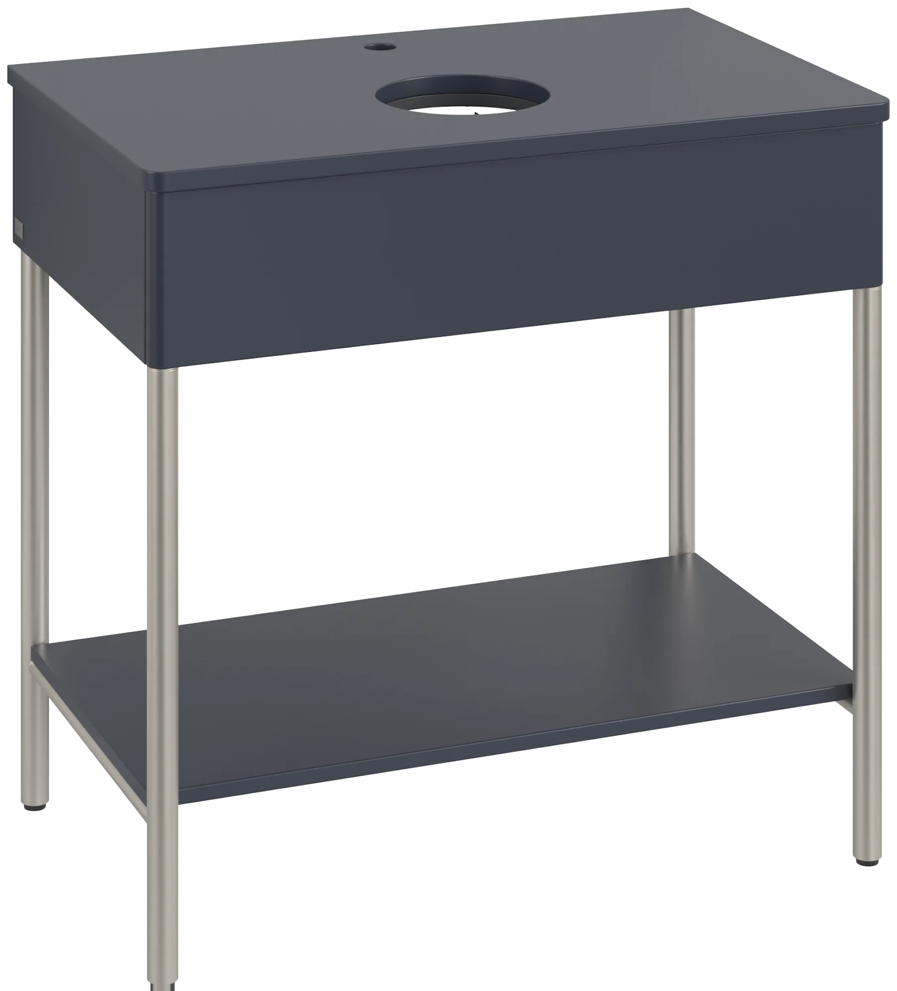 Villeroy & Boch Waschbeckenunterschrank Artis, Eckig, Midnight Blue Matt Lacquer, 800x782x500 mm, mit Beleuchtung und Push-to-open Funktion