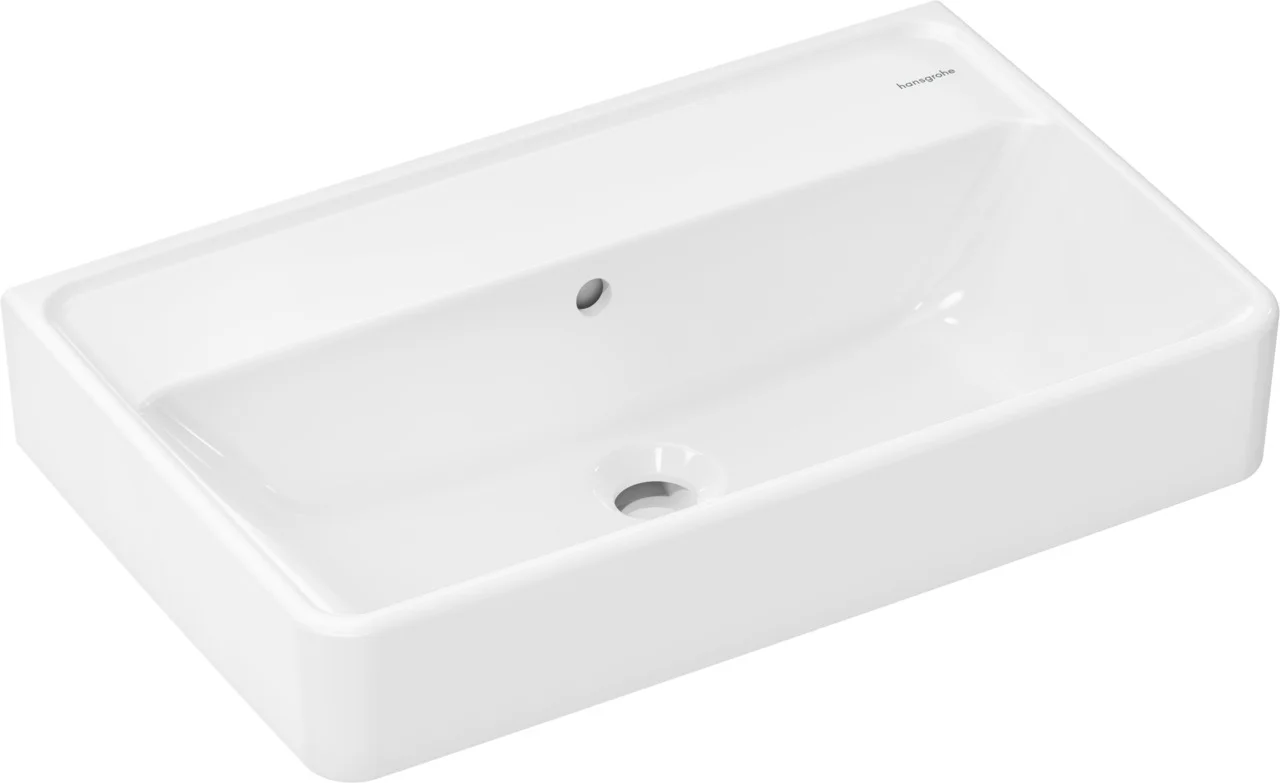 Hansgrohe Xanuia Q Waschtisch Compact 600x370 mm, weiß, glänzend, wandhängend mit Überlauf, SmartClean, ohne Hahnloch Hansgrohe Xanuia Q Waschtisch Compact 600x370 mm, weiß, glänzend, wandhängend mit Überlauf, SmartClean, ohne Hahnloch