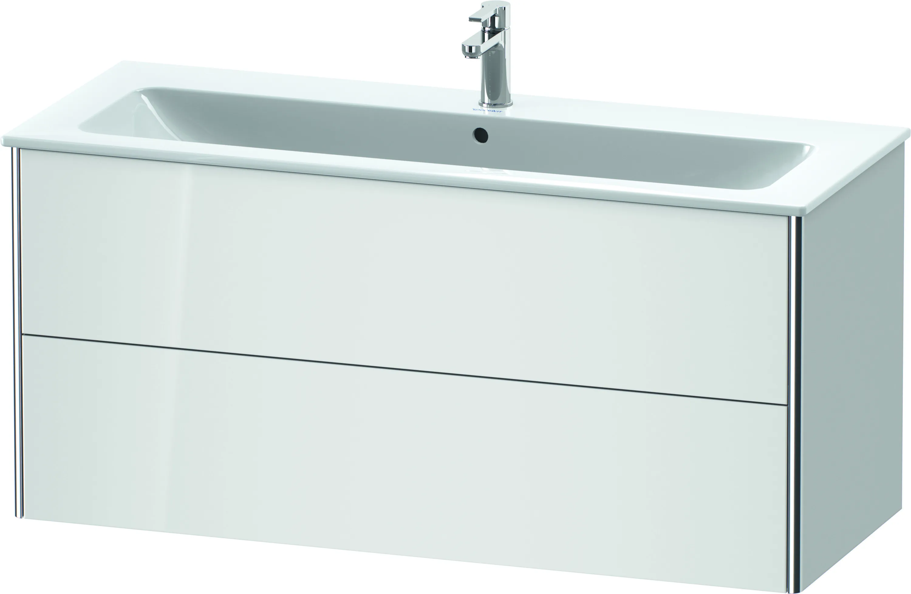 Duravit Waschtischunterschrank wandhängend „XSquare“ 121 × 56 × 47,8 cm Weiß Hochglanz