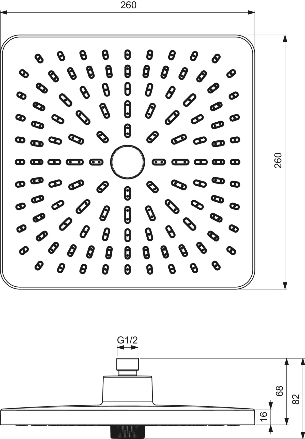 Duschkopf „Idealrain Alu“ in Silver Duschkopf „Idealrain Alu“ in Silver