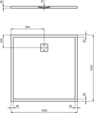 Ideal Standard Duschwanne „UltraFlatEvo“