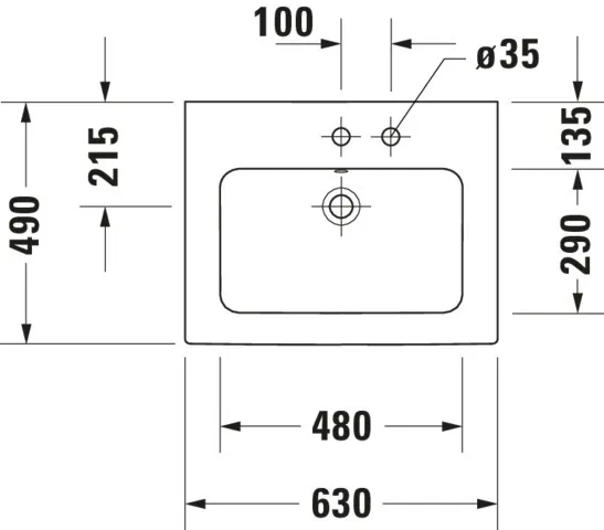 Wandwaschtisch „ME by Starck“, mit Überlauf in Weiß Hochglanz Wandwaschtisch „ME by Starck“, mit Überlauf in Weiß Hochglanz