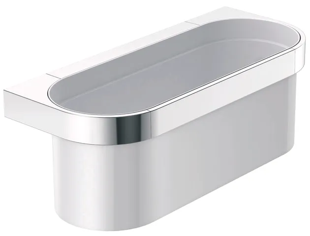 Duschkorb des Systems 800, Halter aus Metall, verchromt, Duschkorb aus Polyamid, B: 250 mm, H: 90 mm, T: 106 mm Duschkorb des Systems 800, Halter aus Metall, verchromt, Duschkorb aus Polyamid, B: 250 mm, H: 90 mm, T: 106 mm