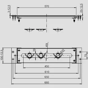 SANIT INEO RIM - Modulplatte für Armaturen