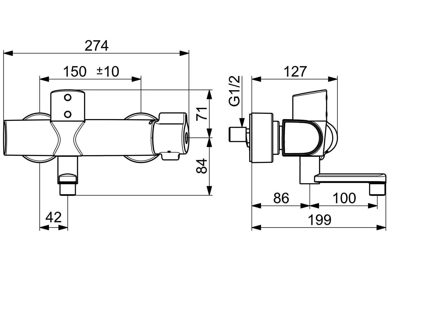 WT-Batt. HansaCLINICA 0886 6 V, Bluetooth Ausld. 100 mm chr