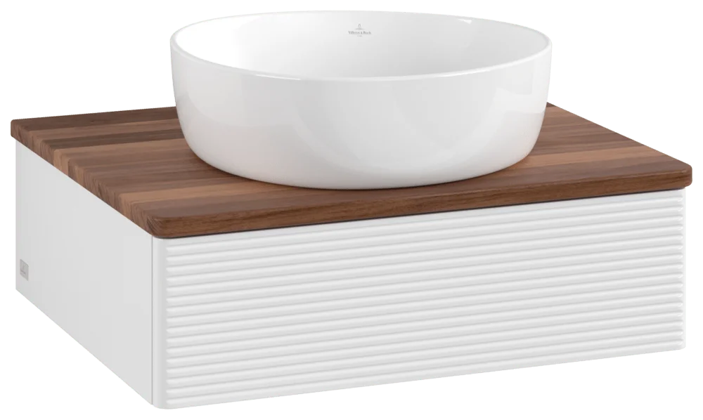 Villeroy & Boch Waschbeckenunterschrank Antao K07_1, Glossy White Lacquer, 600x190x500 mm, mit SoftClosing und Push-to-open Funktion