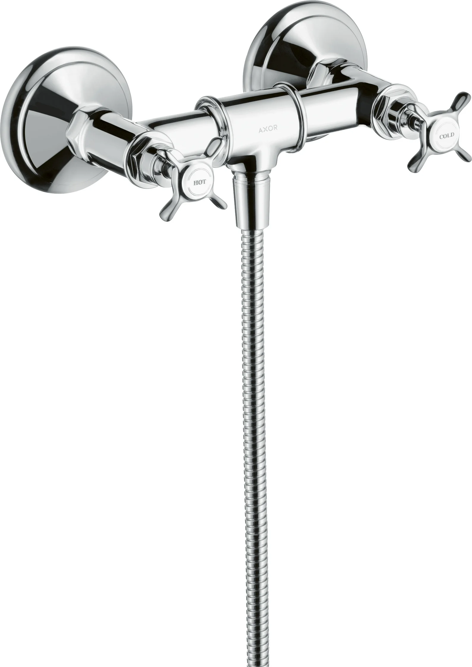 Hansgrohe AXOR Montreux 2-Griff Brausearmatur Aufputz, Chrom, Stichmaß 170 ± 32 mm, max. Durchfluss 11 l/min bei 3 bar