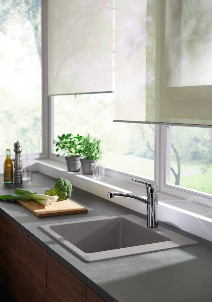 Hansgrohe Einbauspüle S51, Serie S510-F450, Betongrau, 540 x 490 mm, Beckentiefe 190 mm Hansgrohe Einbauspüle S51, Serie S510-F450, Betongrau, 540 x 490 mm, Beckentiefe 190 mm