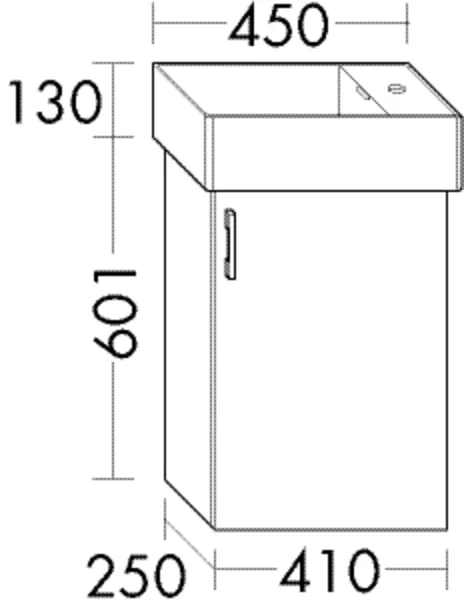 Waschtischunterschrank Sys30 PG1 Aqua von burgbad – 410 mm breit, 250 mm tief, 601 mm hoch, 1 Tür Waschtischunterschrank Sys30 PG1 Aqua von burgbad – 410 mm breit, 250 mm tief, 601 mm hoch, 1 Tür
