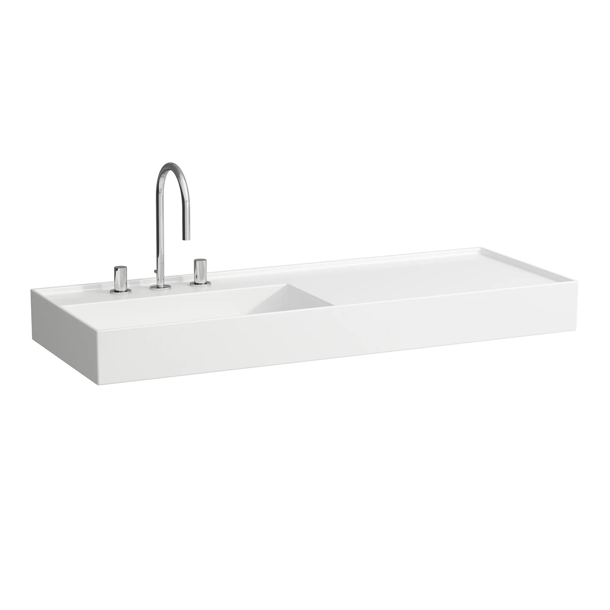 Waschtisch Kartell • 460x1200x150 1 Hahnloch ohne Überlauf Ablage rechts weiß Waschtisch Kartell • 460x1200x150 1 Hahnloch ohne Überlauf Ablage rechts weiß