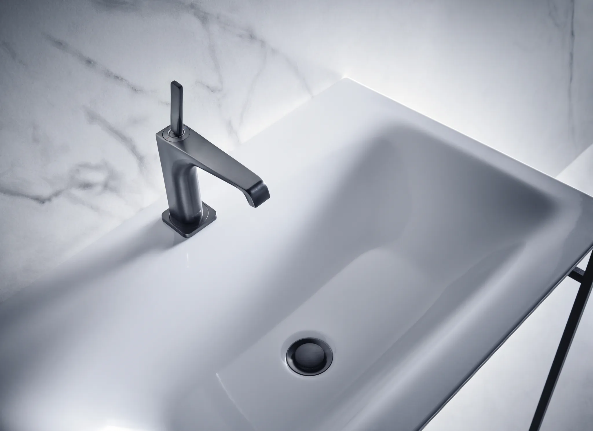 Waschtischmischer 190 Axor Citterio E Highriser ohne Zugstange chrom
