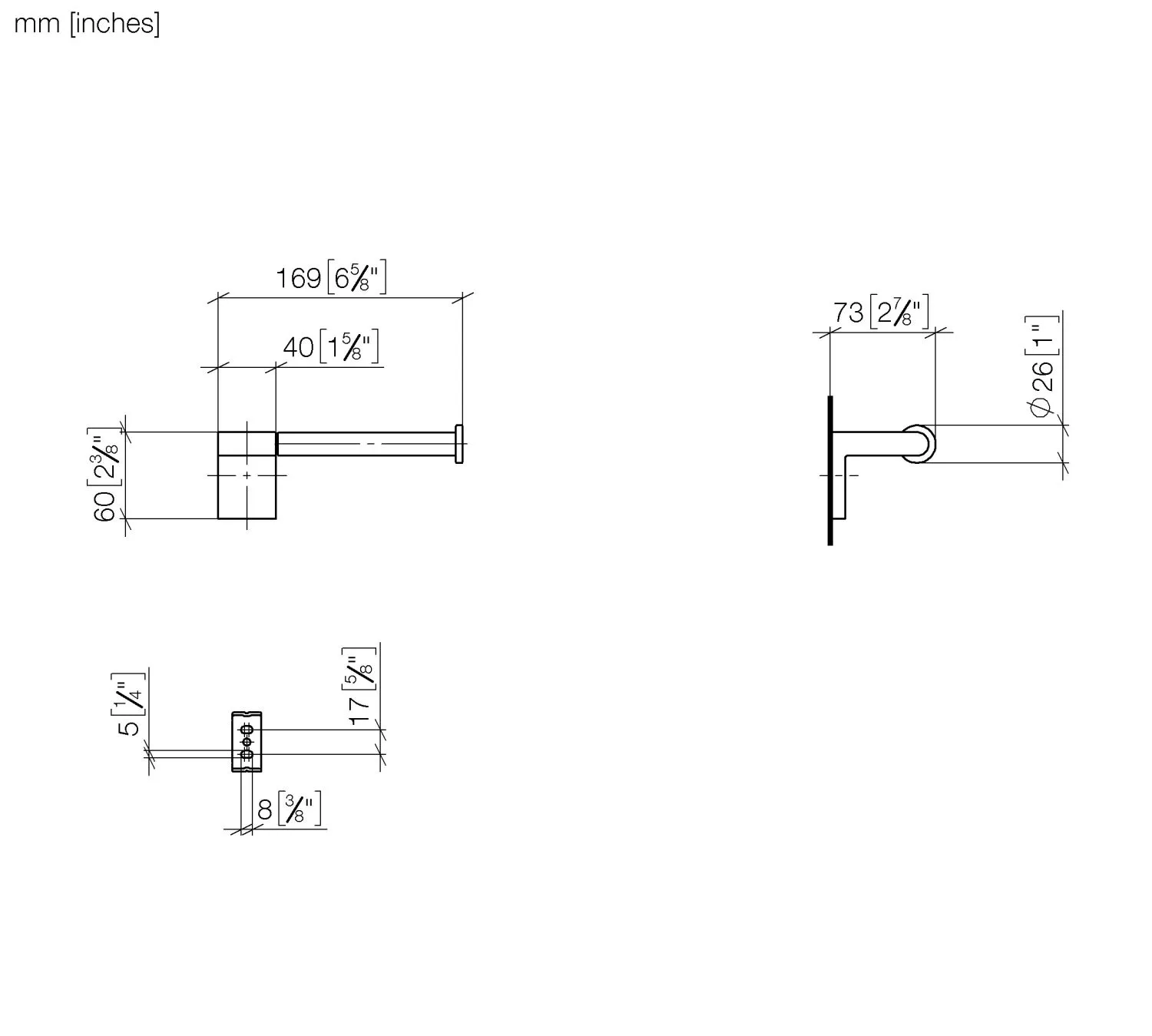 Papierrollenhalter ohne Deckel IMO Chrom 83500670 Papierrollenhalter ohne Deckel IMO Chrom 83500670