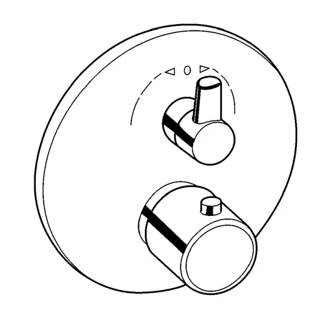 ZENTA UnterputzWannen/BrauseThermostatarmatur FeinbauSet mit Funktionseinheit chrom ZENTA UnterputzWannen/BrauseThermostatarmatur FeinbauSet mit Funktionseinheit chrom