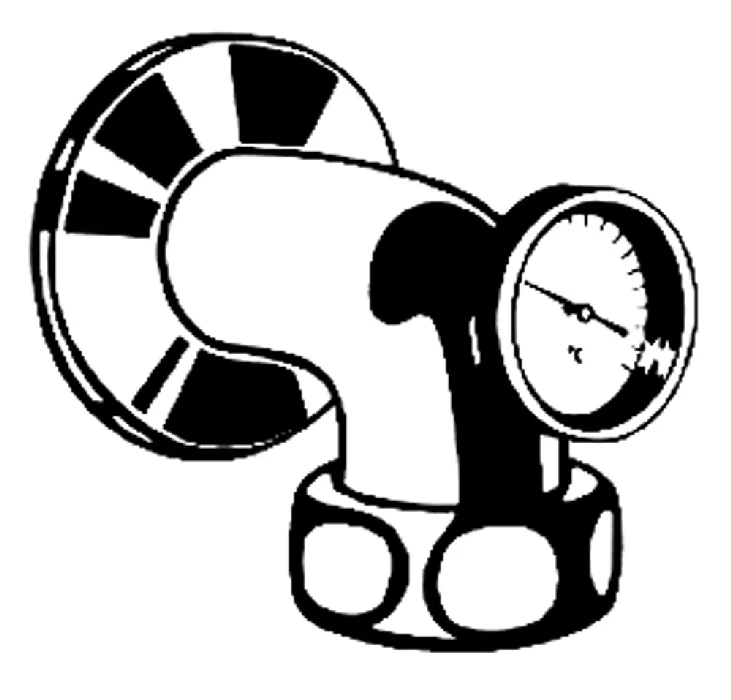 Abgangsbogen 12448, DN 40, Ausladung 90 mm, mit Thermometer, chrom Abgangsbogen 12448, DN 40, Ausladung 90 mm, mit Thermometer, chrom