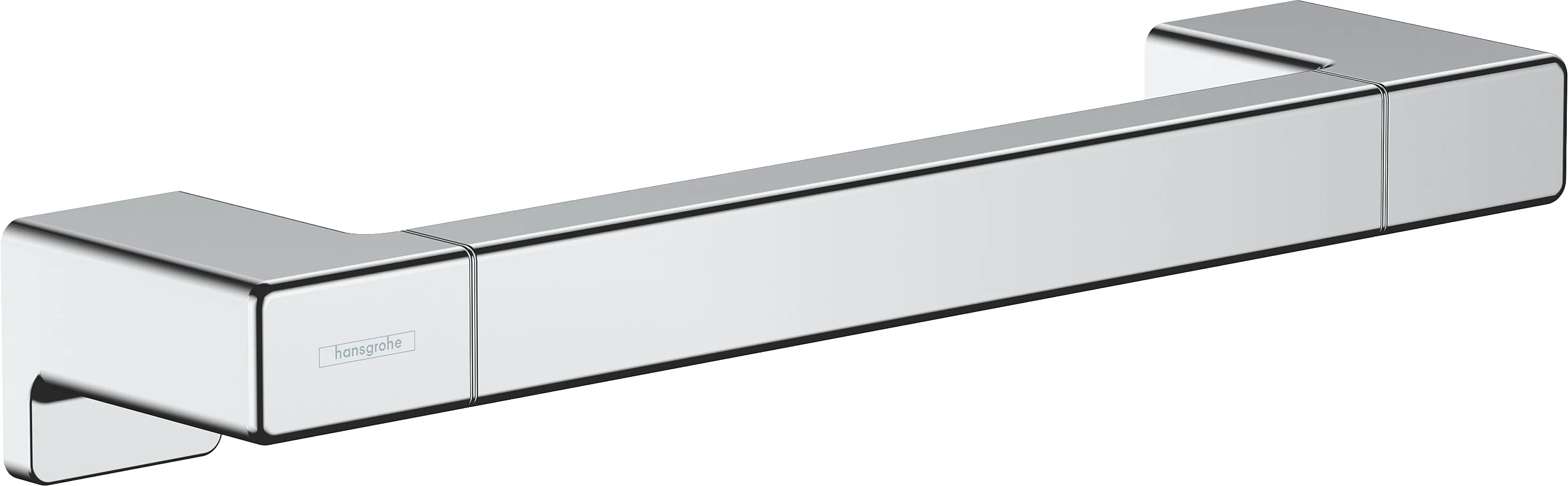 Hansgrohe AddStoris Q Haltestange in Chrom, Länge 348 mm, Wandmontage mit verdeckter Befestigung