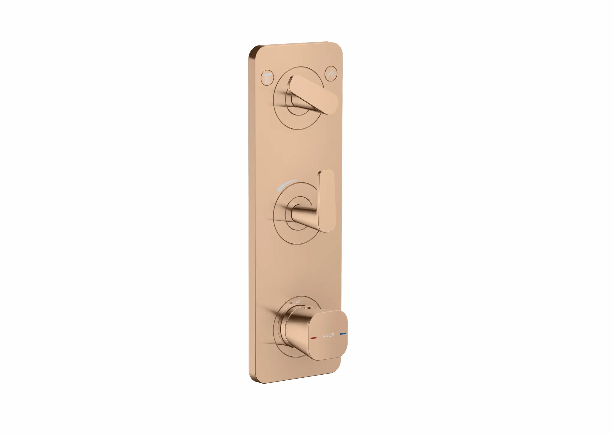 Hansgrohe AXOR Citterio C Thermostatmodul 380⁄120 Unterputz mit Platte, Polished Red Gold Hansgrohe AXOR Citterio C Thermostatmodul 380⁄120 Unterputz mit Platte, Polished Red Gold