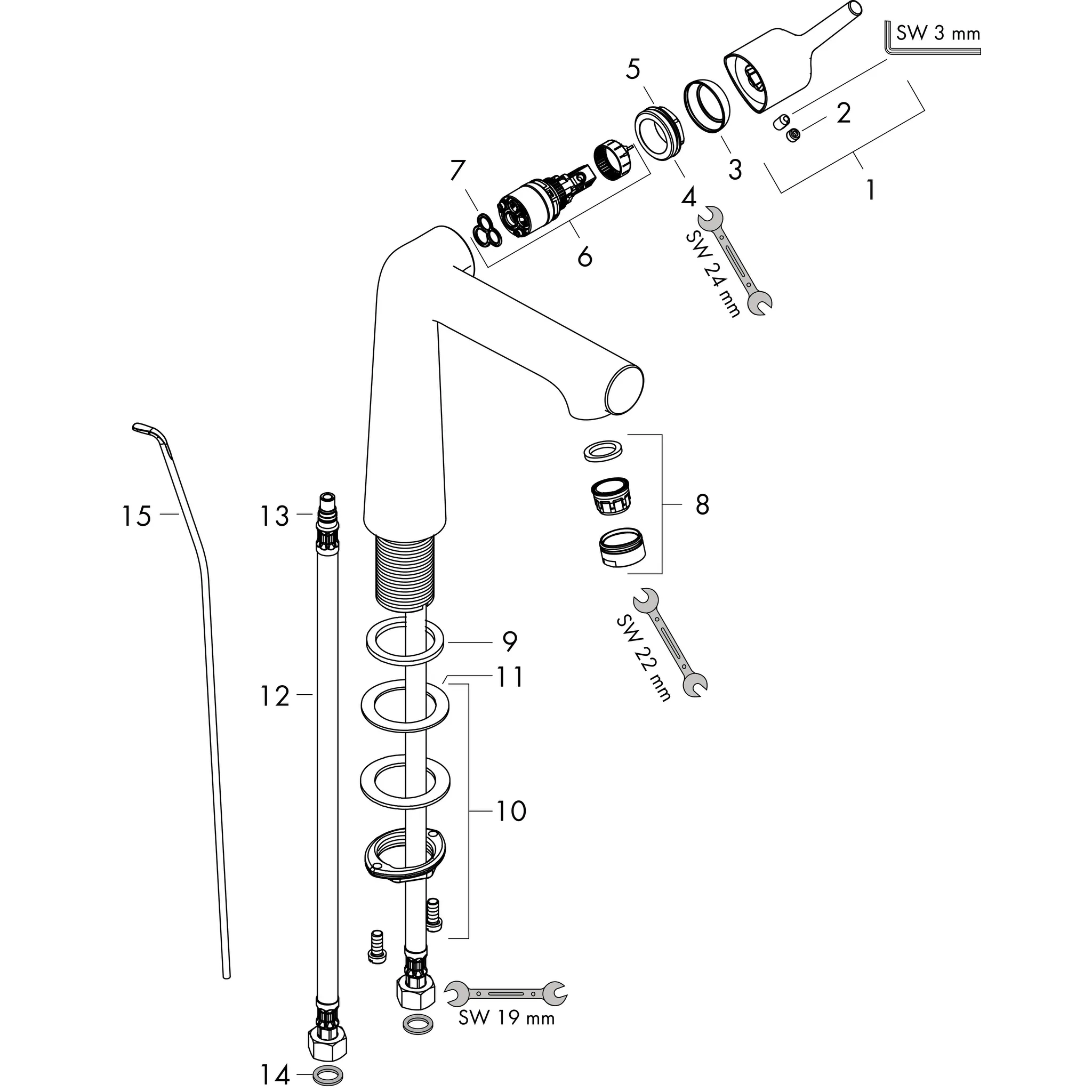 Waschtischmischer 140 Talis S chrom Waschtischmischer 140 Talis S chrom