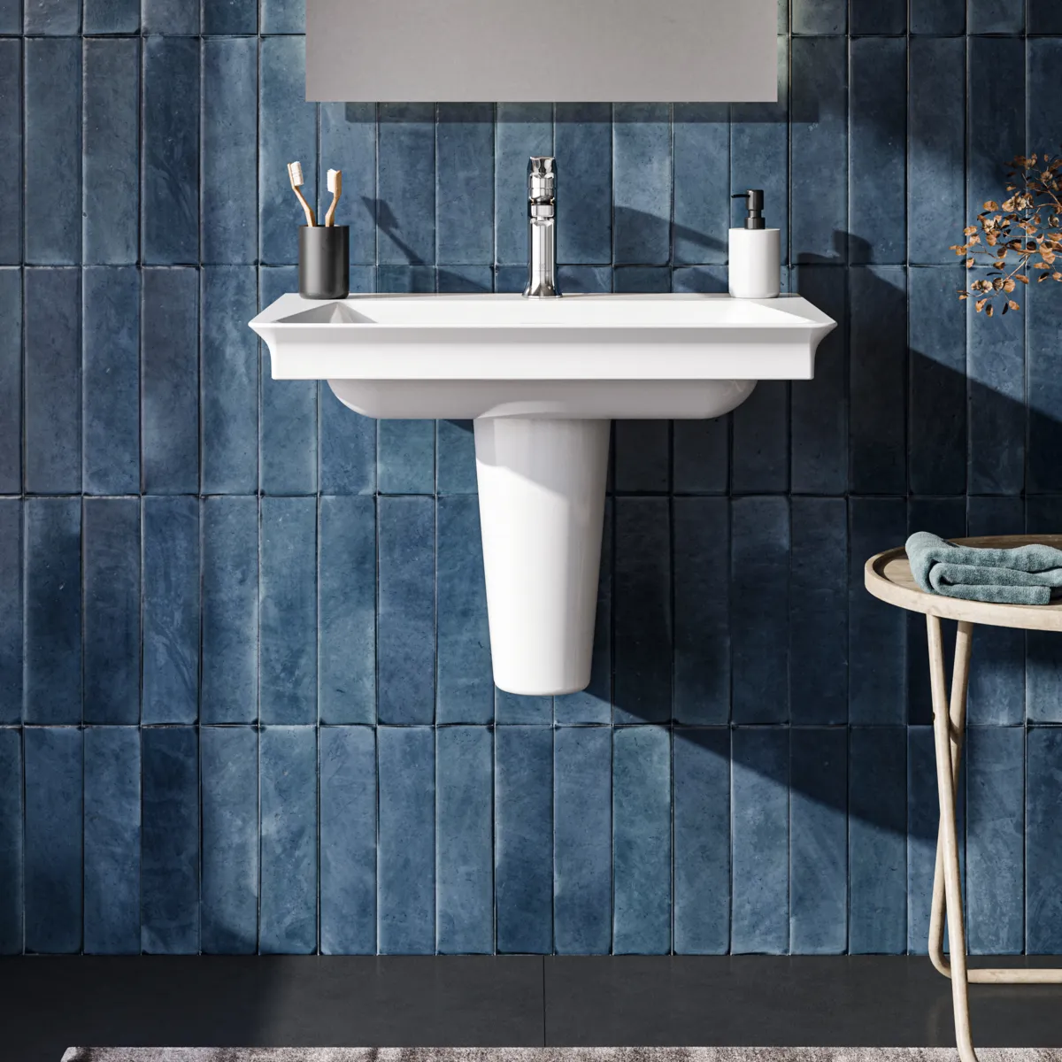 Waschbecken „LaDolceVita“ 66 × 47 × 14,5 cm, Hahnlochposition mittig Waschbecken „LaDolceVita“ 66 × 47 × 14,5 cm, Hahnlochposition mittig