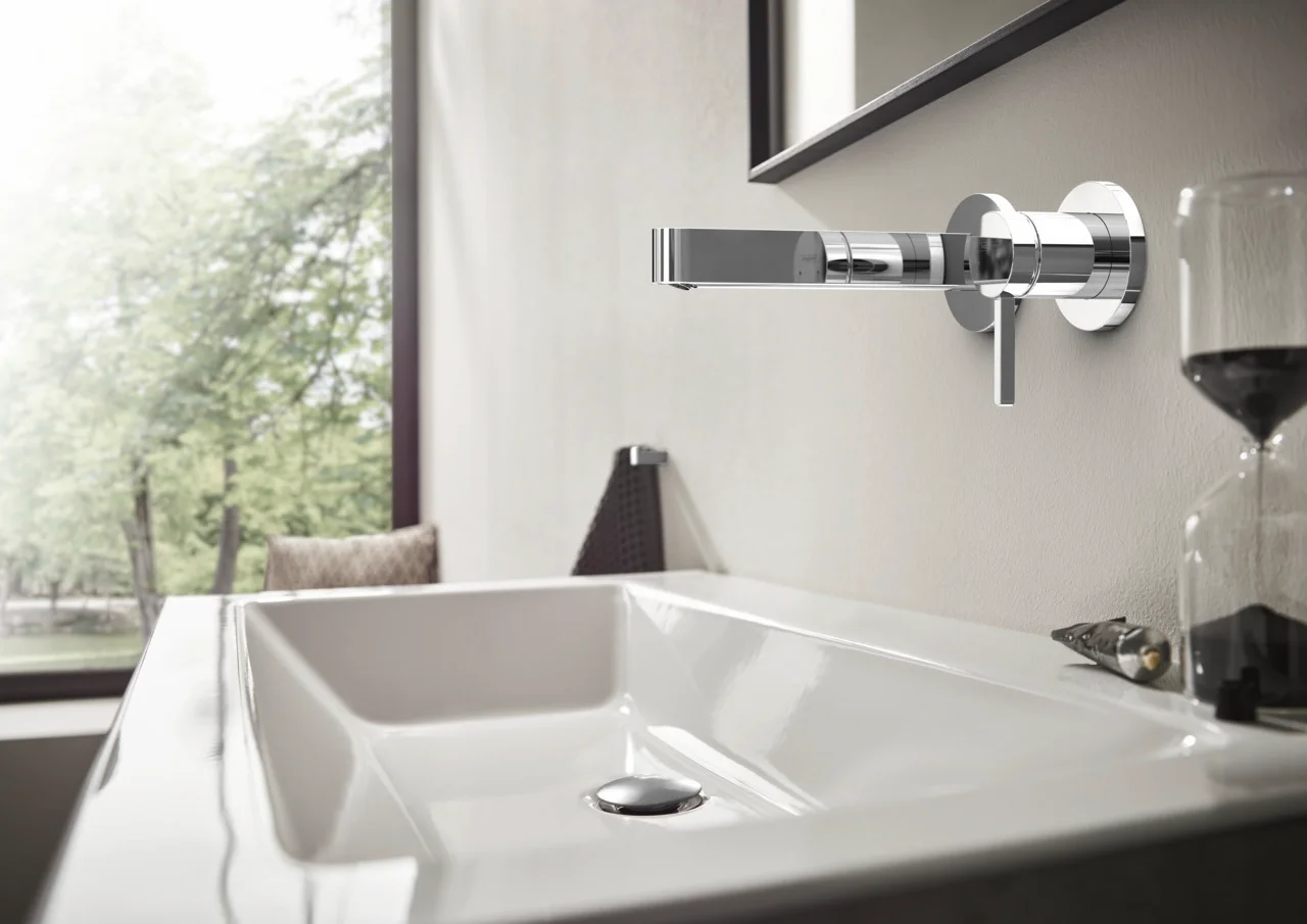 Hansgrohe Finoris Einhebel-Waschtischmischer Unterputz, Chrom, Ausladung 168 mm, Hebelgriff, Laminarstrahl, max. Durchfluss 5 l/min