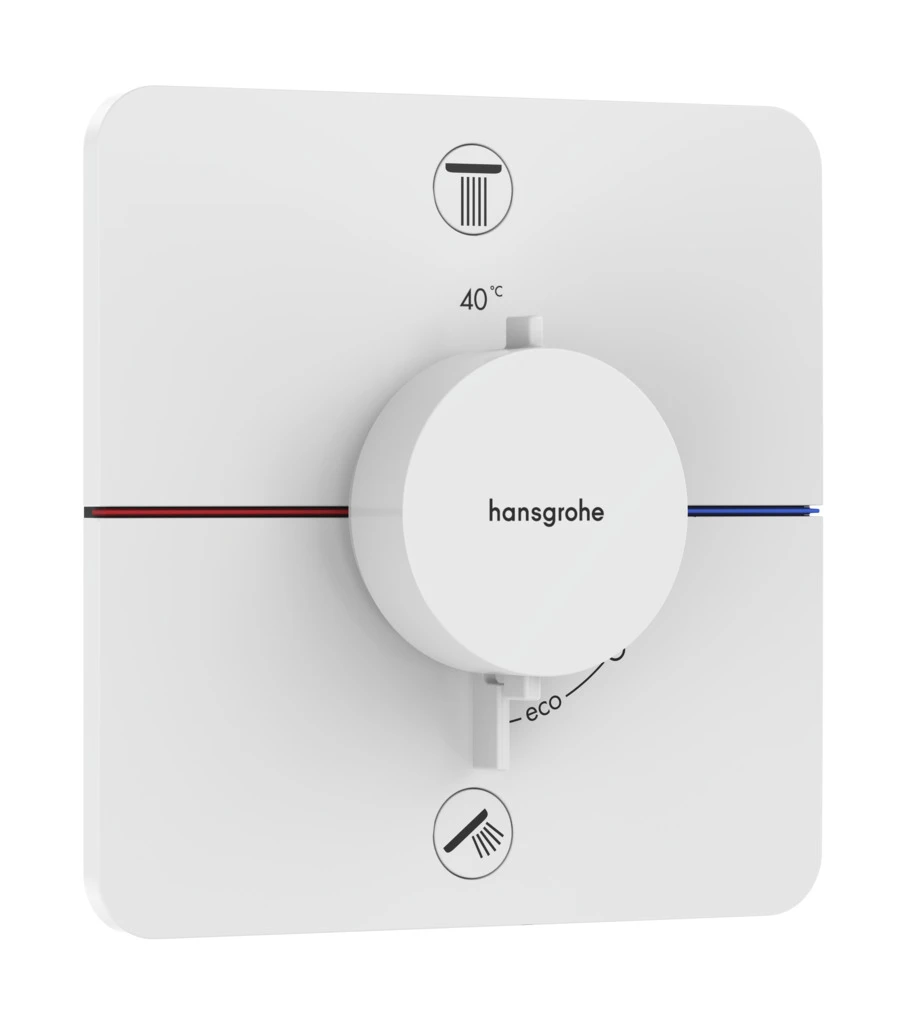 ShowerSelect Comfort Q Thermostat Unterputz für 2 Verbraucher mit integrierter Sicherungskombination nach EN1717 Chrom