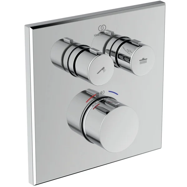 Ideal Standard Ceratherm Navigo Unterputz-Thermostat für Wanne & Dusche, 2 Verbraucher, Chrom
