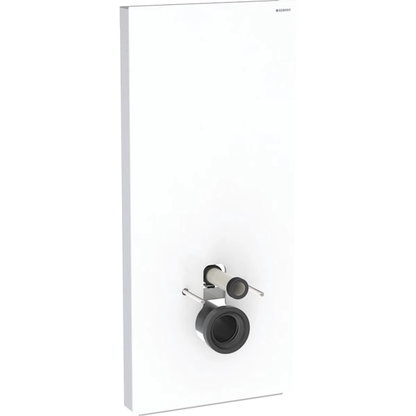 Monolith Sanitärmodul für Wand-WC, 114 cm, Frontverkleidung aus Glas: Glas weiß, Aluminium Monolith Sanitärmodul für Wand-WC, 114 cm, Frontverkleidung aus Glas: Glas weiß, Aluminium