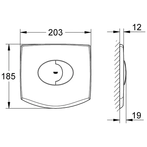 Grohe WC-Betätigung Chiara/Sentosa 38540, 2-Mengen- und Start & Stopp-Betätigung, 203 x 185 mm, waagerechte Montage, chrom Grohe WC-Betätigung Chiara/Sentosa 38540, 2-Mengen- und Start & Stopp-Betätigung, 203 x 185 mm, waagerechte Montage, chrom