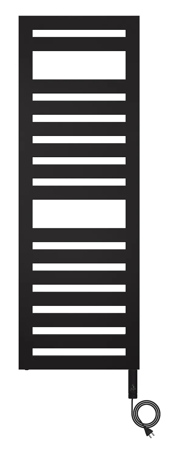 Zehnder Design-Elektroheizkörper „Metropolitan Spa“ 50 × 175 cm in Traffic Black (RAL 9017) Zehnder Design-Elektroheizkörper „Metropolitan Spa“ 50 × 175 cm in Traffic Black (RAL 9017)