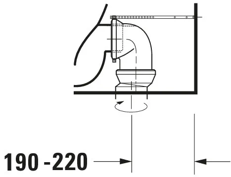 Stand-WC Big Toilet Starck 3 740 mm Tiefspüler,f.SPK,Abg.Vario,weiß,HYG