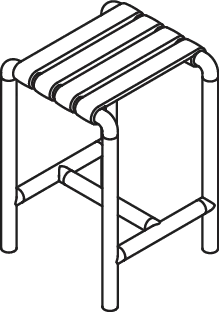 HEWI Hocker „Serie 801“ 34,5 × 33,6 cm HEWI Hocker „Serie 801“ 34,5 × 33,6 cm