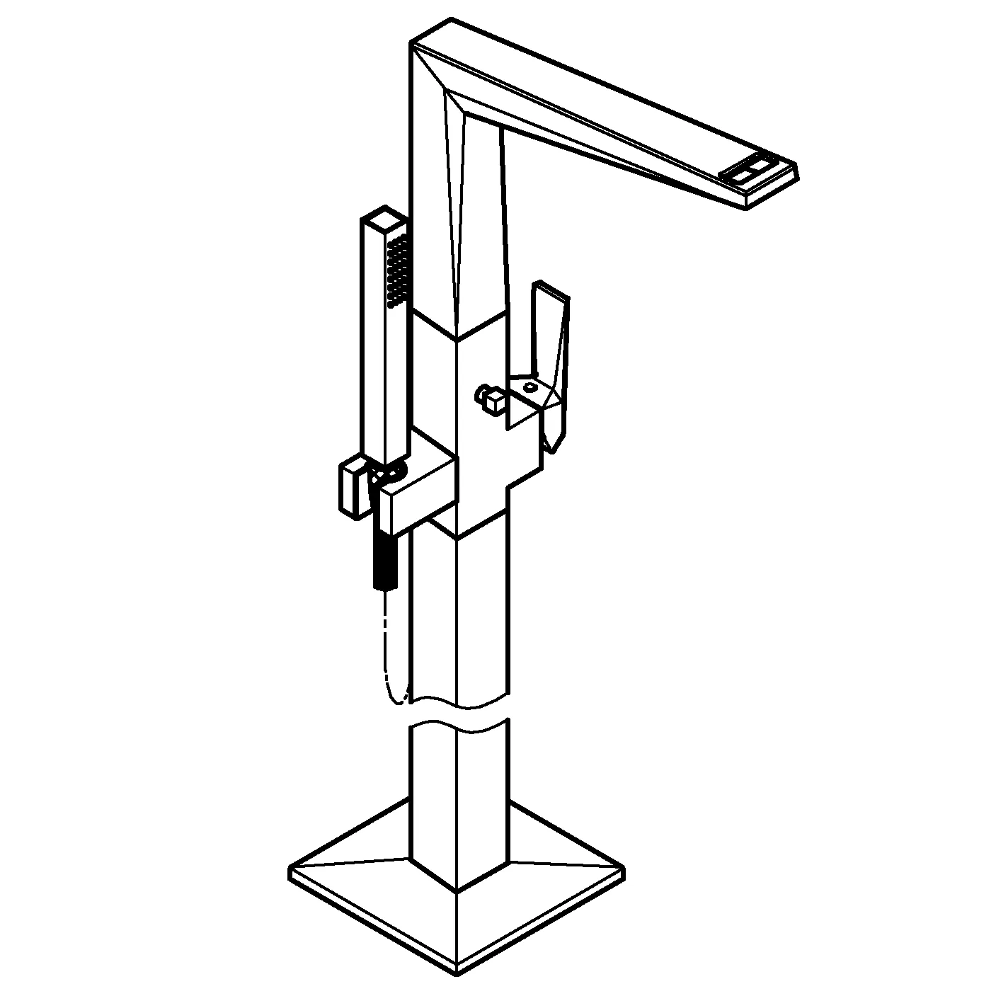 Einhand-Wannenbatterie Allure Brilliant Private Collection 24423, Bodenmontage, Griff mit White Attica Ceasarstone, Fertigmontageset für 45 984, Ausladung 270 mm, mit Euphoria Cube+ Handbrauseset, chrom Einhand-Wannenbatterie Allure Brilliant Private Collection 24423, Bodenmontage, Griff mit White Attica Ceasarstone, Fertigmontageset für 45 984, Ausladung 270 mm, mit Euphoria Cube+ Handbrauseset, chrom