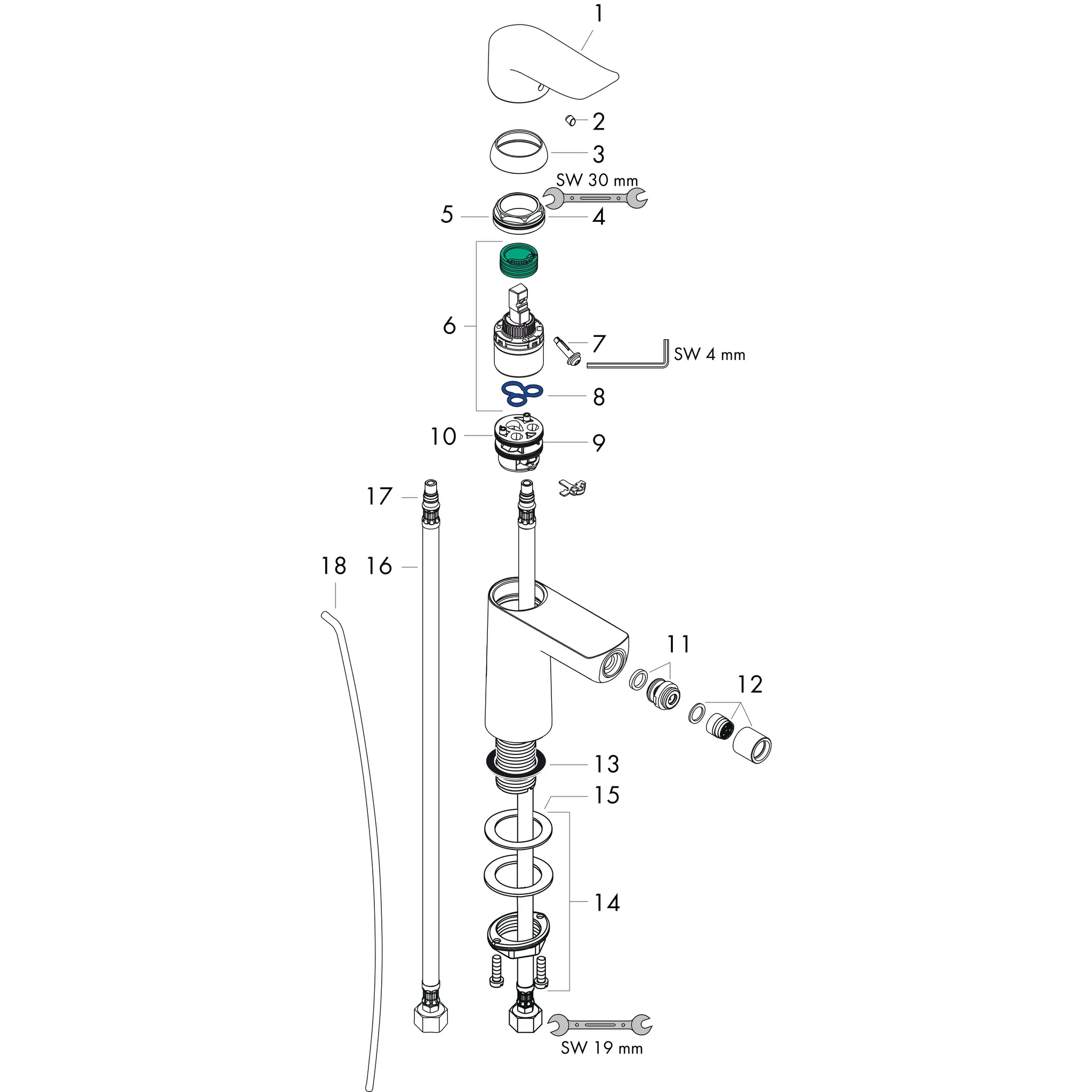Hansgrohe Bidetmischer Metris chrom, Einhebel-Betätigung, Ausladung 123 mm, Auslaufhöhe 112 mm, Laminarstrahl, max. Durchfluss 7,5 l/min, Keramikmischsystem, einstellbare Temperaturbegrenzung, für Durchlauferhitzer geeignet Hansgrohe Bidetmischer Metris chrom, Einhebel-Betätigung, Ausladung 123 mm, Auslaufhöhe 112 mm, Laminarstrahl, max. Durchfluss 7,5 l/min, Keramikmischsystem, einstellbare Temperaturbegrenzung, für Durchlauferhitzer geeignet