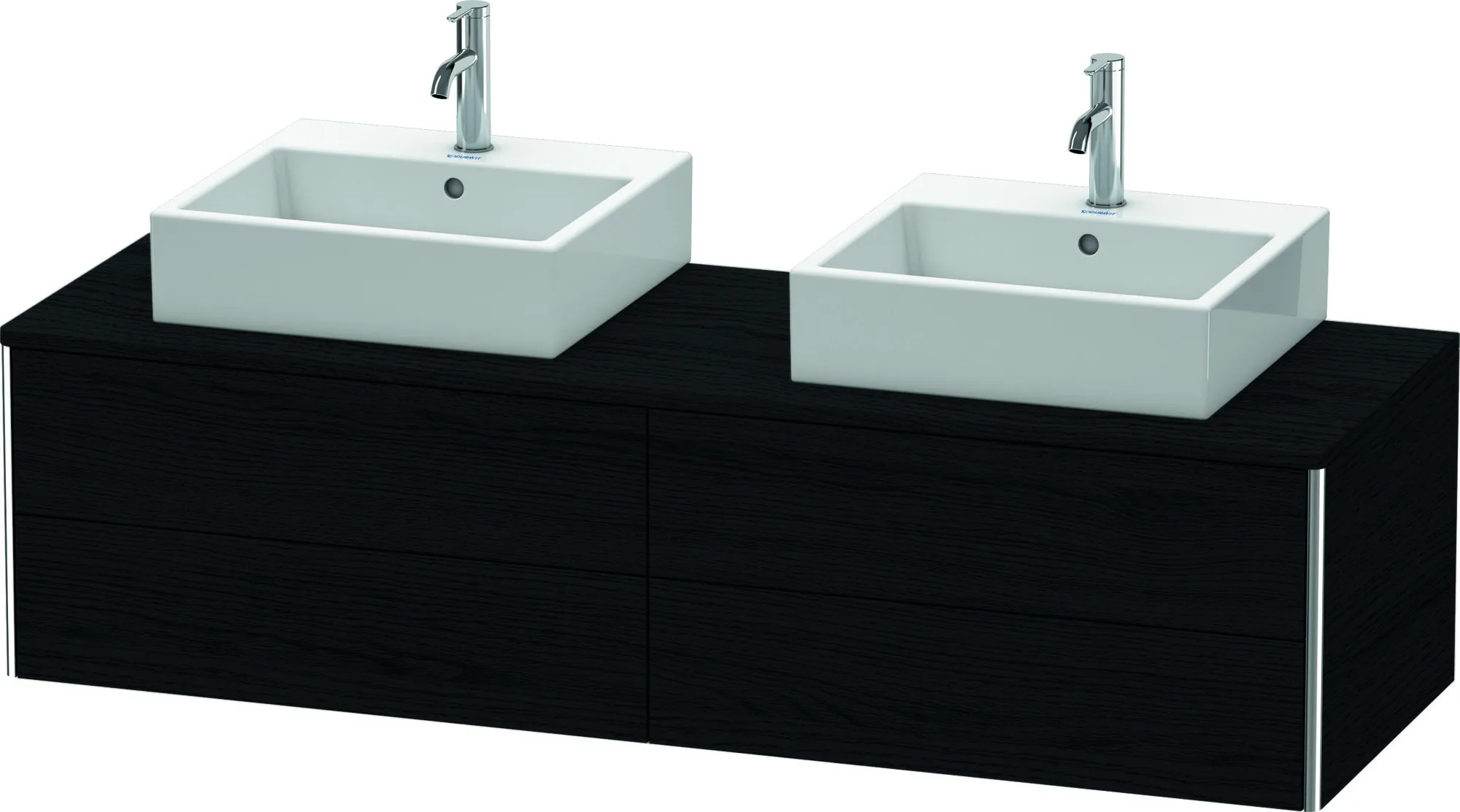 Duravit Waschtischunterschrank wandhängend „XSquare“ 160 × 40 × 54,8 cm Eiche Schwarz Duravit Waschtischunterschrank wandhängend „XSquare“ 160 × 40 × 54,8 cm Eiche Schwarz