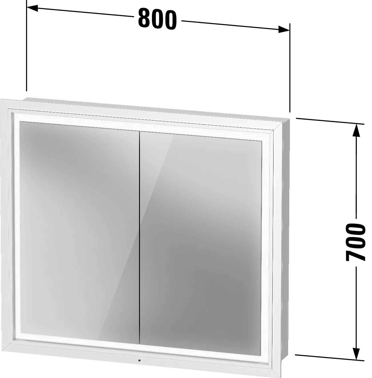 Duravit Spiegelschrank Version: Sensor „L-Cube“ 80 × 70 × 15,5 cm