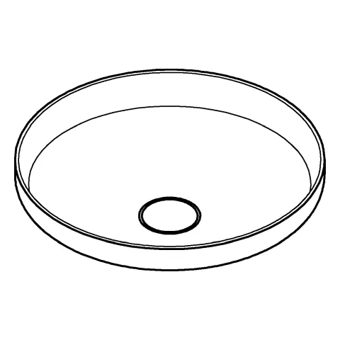 Aufsatzschale Airio 39958, rund, 450 x 450 mm, ohne Hahnloch, ohne Überlauf, alpinweiss Aufsatzschale Airio 39958, rund, 450 x 450 mm, ohne Hahnloch, ohne Überlauf, alpinweiss