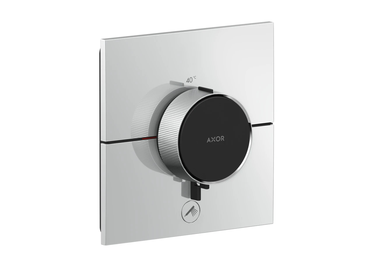 AXOR ShowerSelect ID Thermostat HighFlow Unterputz eckig für 1 Verbraucher und einen zusätzlichen Abgang Chrom