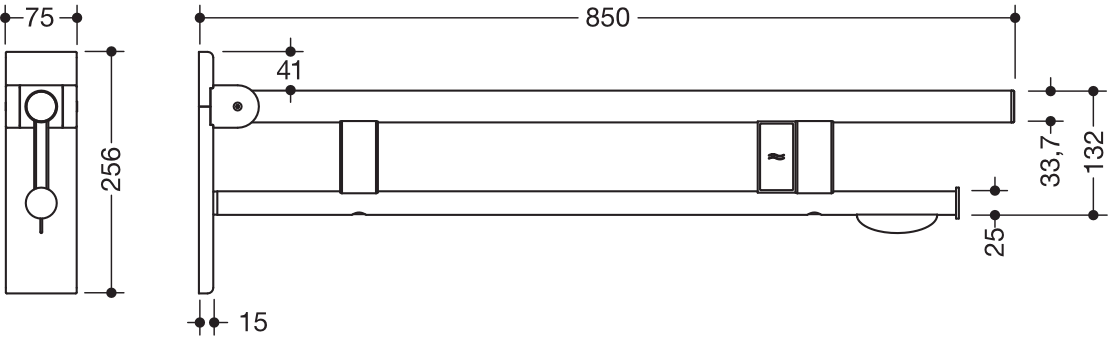 HEWI Stützklappgriff „System 900“