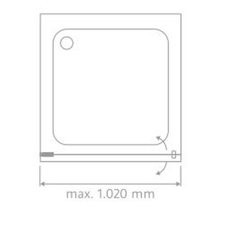 HSK Drehtür pendelbar „K2“ Glas Klar hell,