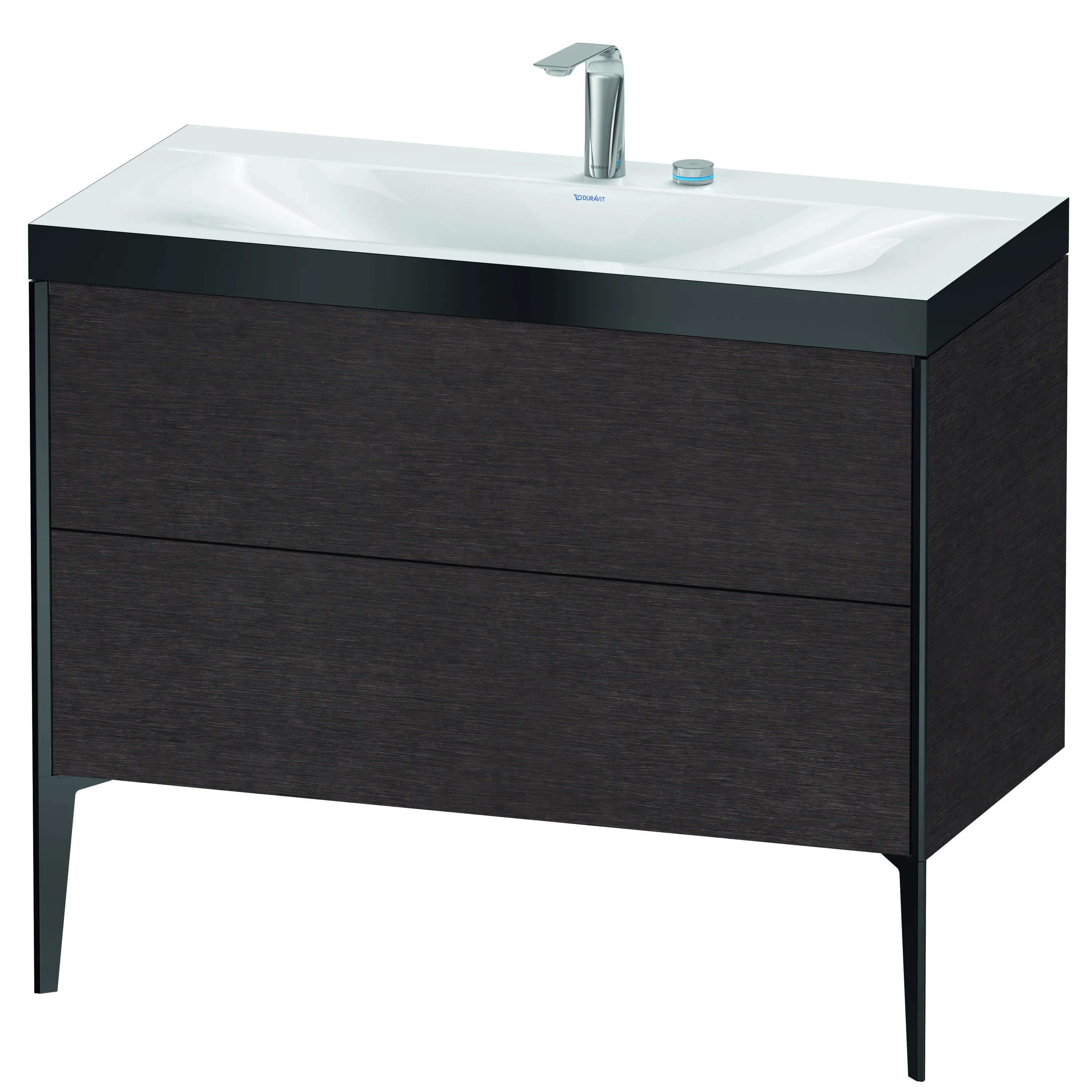 Duravit Waschtischunterschrank bodenstehend „XViu“ 100 × 61 × 48 cm in Eiche Dunkel gebürstet