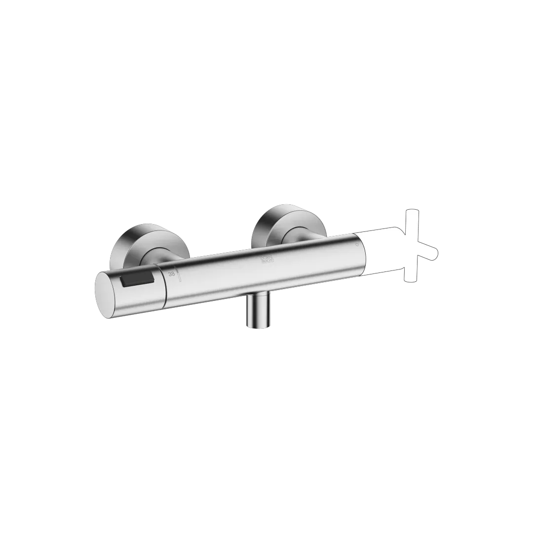 Dornbracht Brause-Thermostat für Wandmontage, SERIENNEUTRAL Chrom gebürstet, mit FlowReduce-Funktion, Anschluss 1/2", Brauseabgang 3/8"