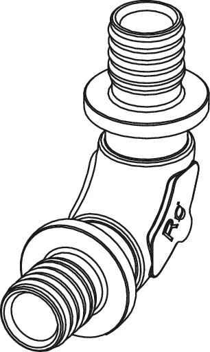 TECEflex Bogen 90 Grad druckverlustoptimiert Dimension 16 × 16, Siliziumbronze TECEflex Bogen 90 Grad druckverlustoptimiert Dimension 16 × 16, Siliziumbronze