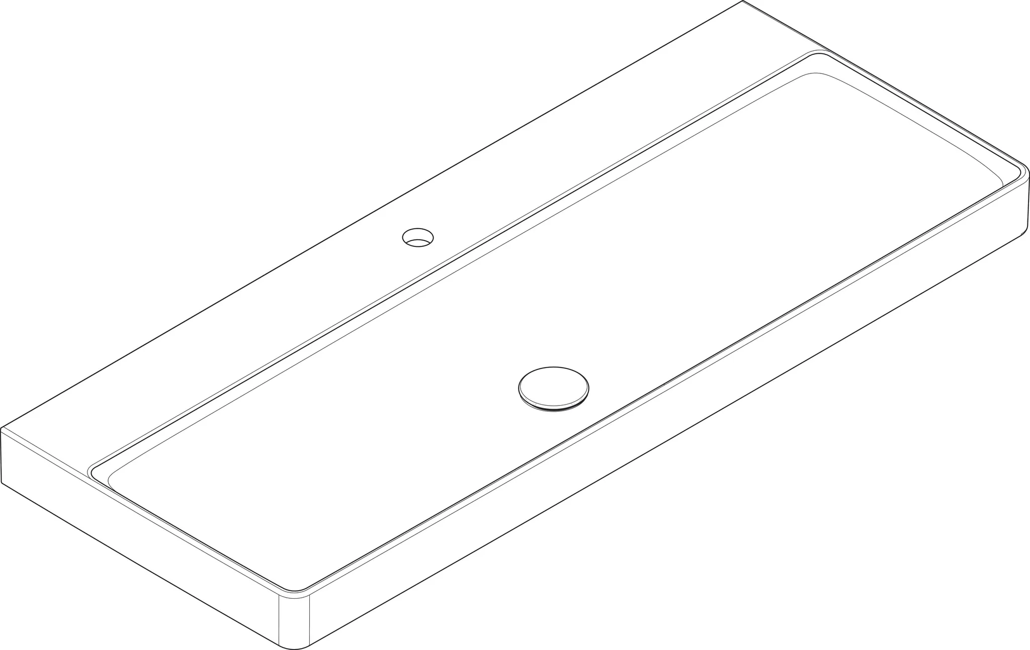 Waschbecken „Xelu Q“, Hahnlochposition mittig in Weiß Waschbecken „Xelu Q“, Hahnlochposition mittig in Weiß