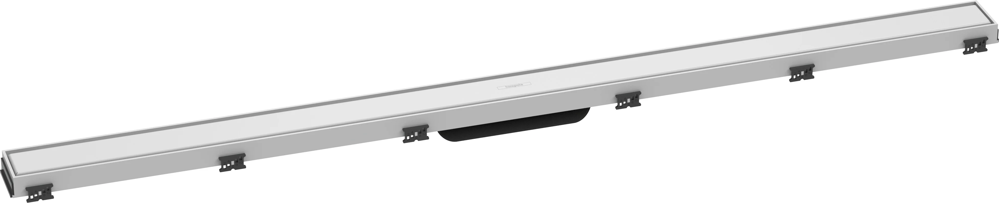 Hansgrohe RainDrain Match Duschrinne 1200 mm, höhenverstellbarer Rahmen, Edelstahl V2A, Mattweiß