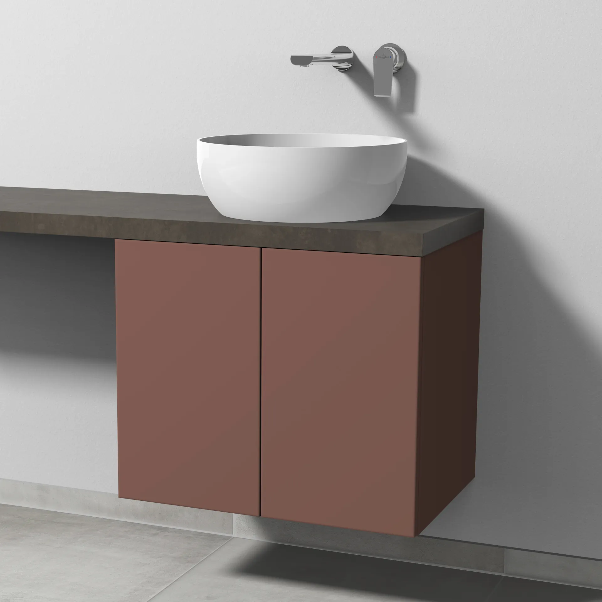 Sanipa Waschtischunterschrank „2morrow“ 600 × 510 × 420 mm in Wine-Red