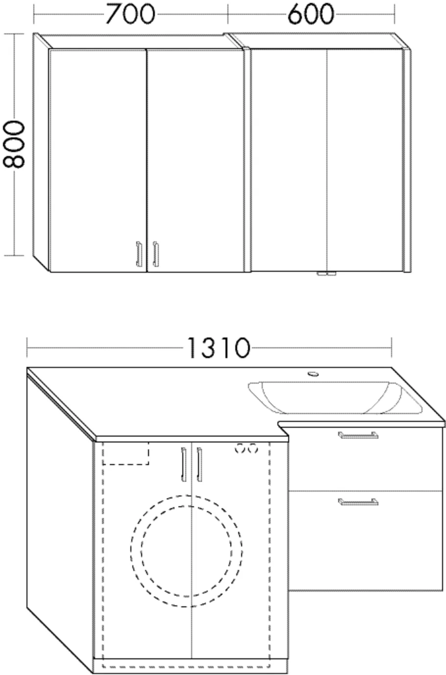 burgbad Badmöbelset „Sys30“ Griffleiste, Chrom, in Eiche Natur burgbad Badmöbelset „Sys30“ Griffleiste, Chrom, in Eiche Natur