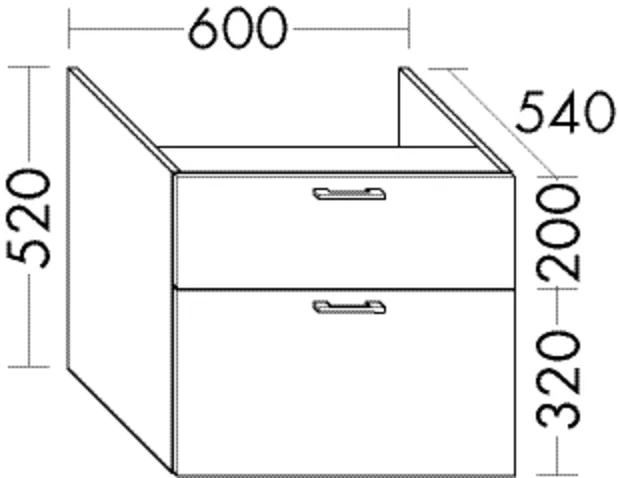 burgbad Hochschrank „Sys30“ 640 × 520 × 580 mm in Veloursgrau Matt
