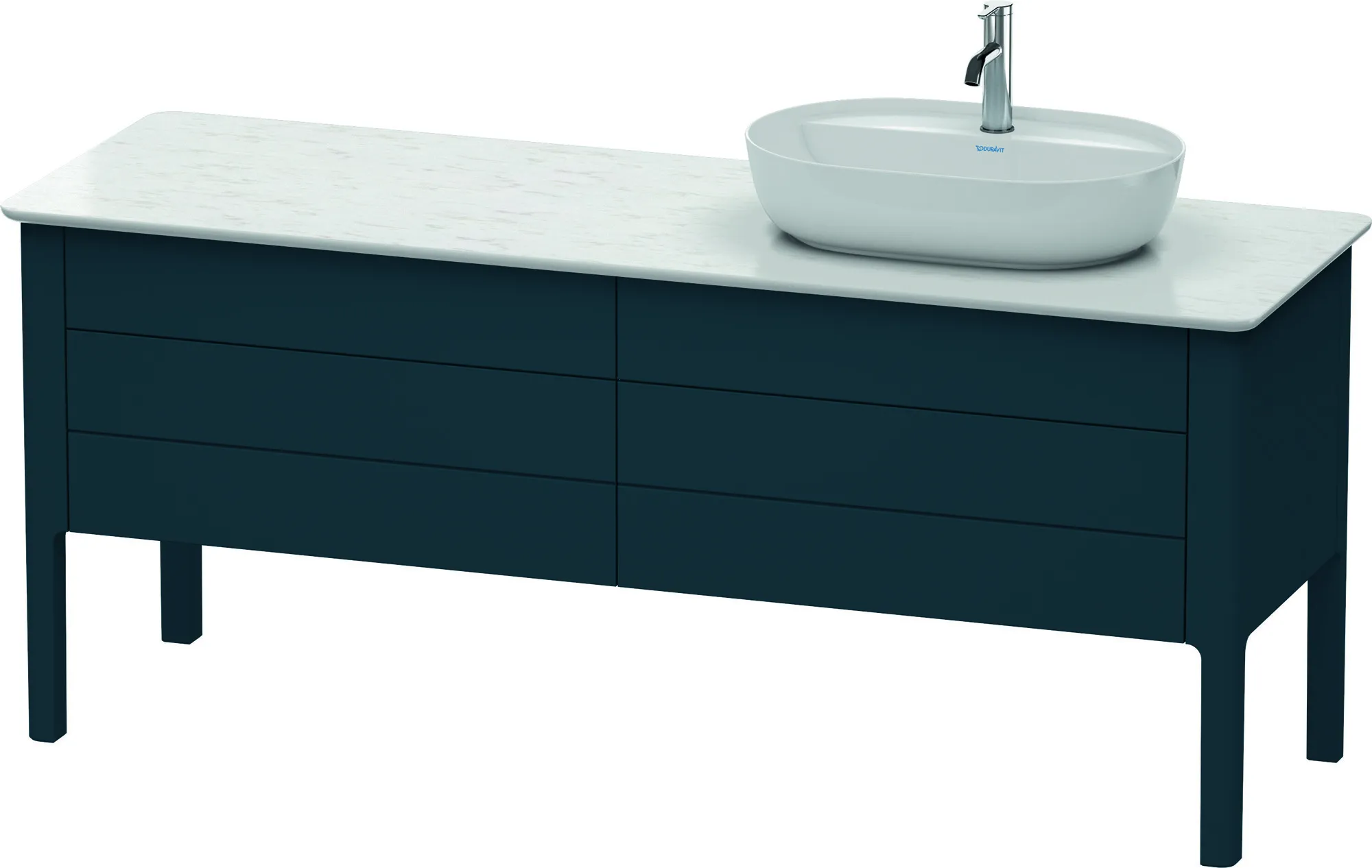 Duravit Waschtischunterschrank bodenstehend „Luv“ 173,3 × 74,3 × 57 cm Nachtblau Seidenmatt Duravit Waschtischunterschrank bodenstehend „Luv“ 173,3 × 74,3 × 57 cm Nachtblau Seidenmatt