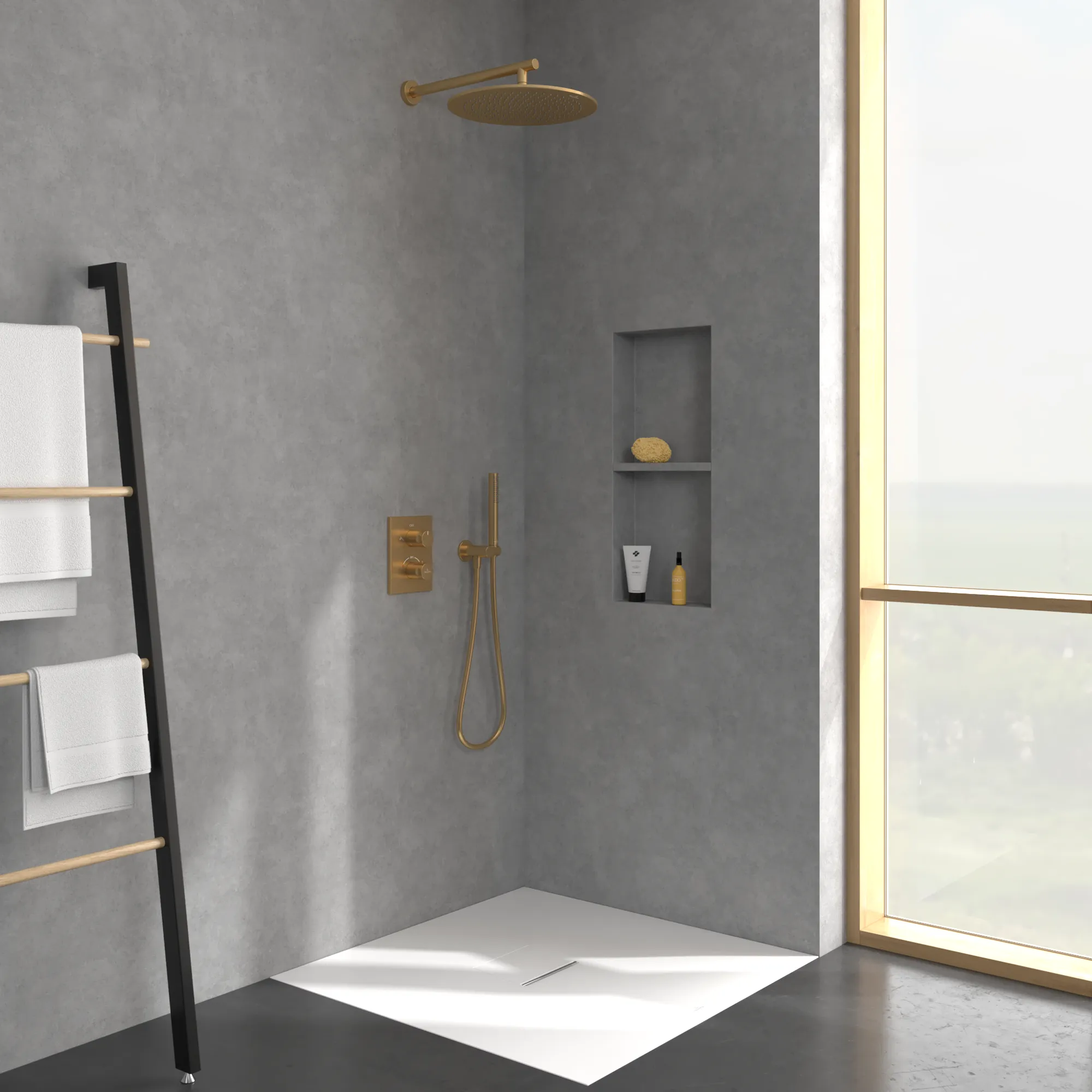 Villeroy & Boch Unterputz-Thermostat Universal Taps & Fittings, Brushed Gold, 190x150x58 mm, Keramikkartusche